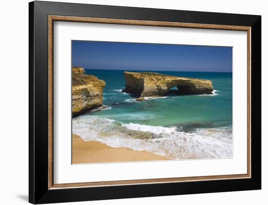 London Bridge, Port Campbell National Park, Great Ocean Road, Victoria, Australia-null-Framed Art Print