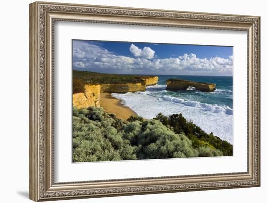 London Bridge, Port Campbell National park, Great Ocean Road, Victoria, Australia-null-Framed Art Print