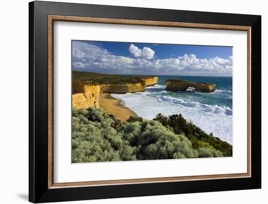 London Bridge, Port Campbell National park, Great Ocean Road, Victoria, Australia-null-Framed Art Print