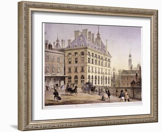 London Bridge Station, Bermondsey, London, C1860-Robert Dudley-Framed Giclee Print