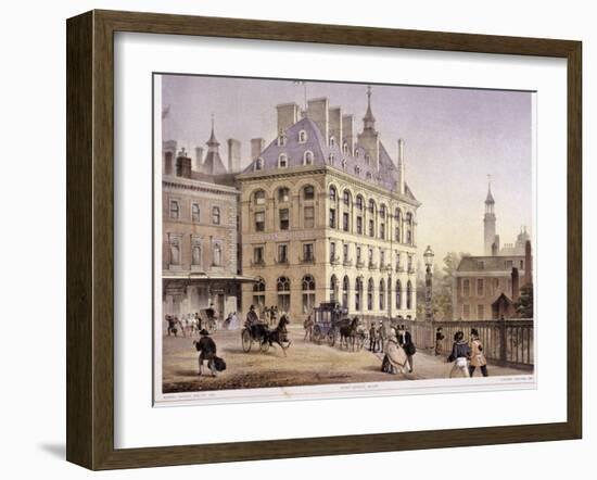 London Bridge Station, Bermondsey, London, C1860-Robert Dudley-Framed Giclee Print