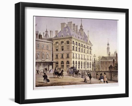 London Bridge Station, Bermondsey, London, C1860-Robert Dudley-Framed Giclee Print