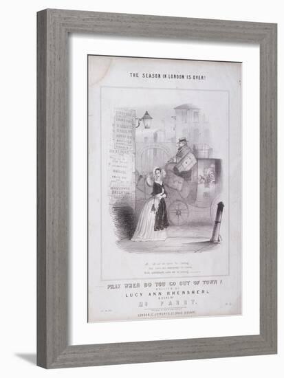 London Bridge Wharf, London, C1840-M & N Hanhart-Framed Giclee Print