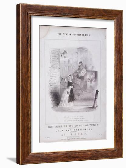 London Bridge Wharf, London, C1840-M & N Hanhart-Framed Giclee Print