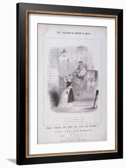 London Bridge Wharf, London, C1840-M & N Hanhart-Framed Giclee Print