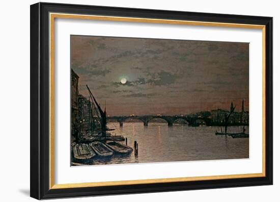 London Bridge-John Atkinson Grimshaw-Framed Giclee Print