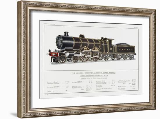 London Brighton and South Coast Railway Loco No 38-W.j. Stokoe-Framed Art Print