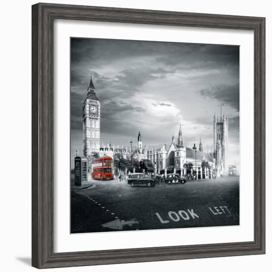 London Bus II-Jurek Nems-Framed Giclee Print