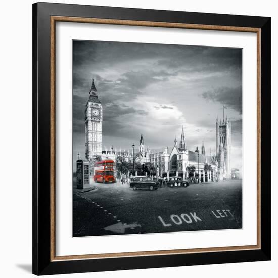 London Bus II-Jurek Nems-Framed Giclee Print