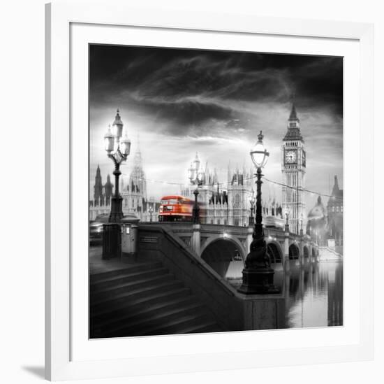 London Bus III-Jurek Nems-Framed Art Print