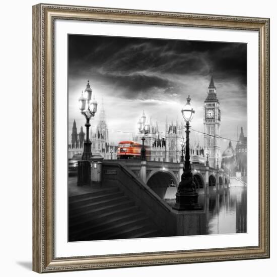 London Bus III-Jurek Nems-Framed Art Print