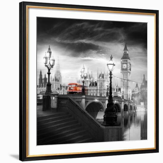 London Bus III-Jurek Nems-Framed Art Print