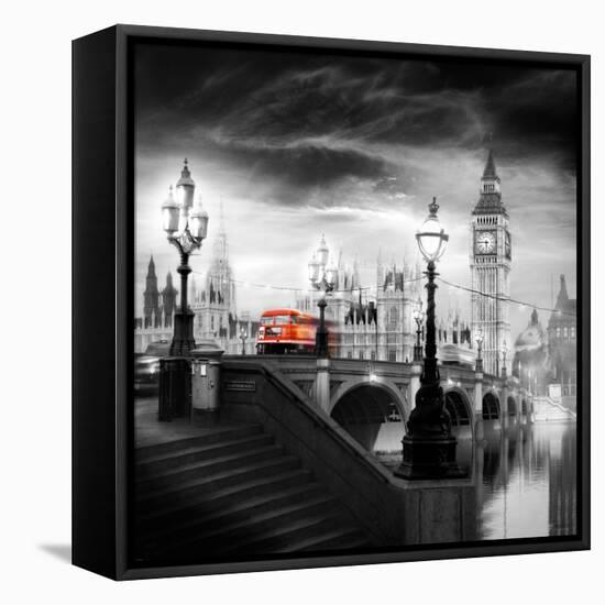 London Bus III-Jurek Nems-Framed Stretched Canvas