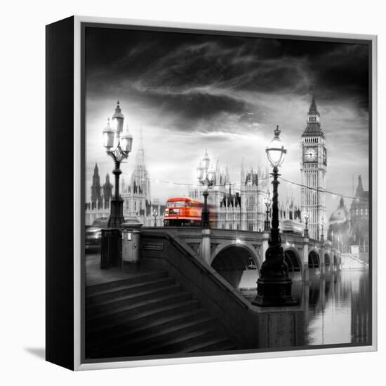 London Bus III-Jurek Nems-Framed Stretched Canvas