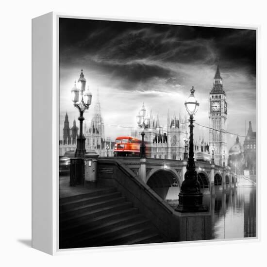 London Bus III-Jurek Nems-Framed Stretched Canvas