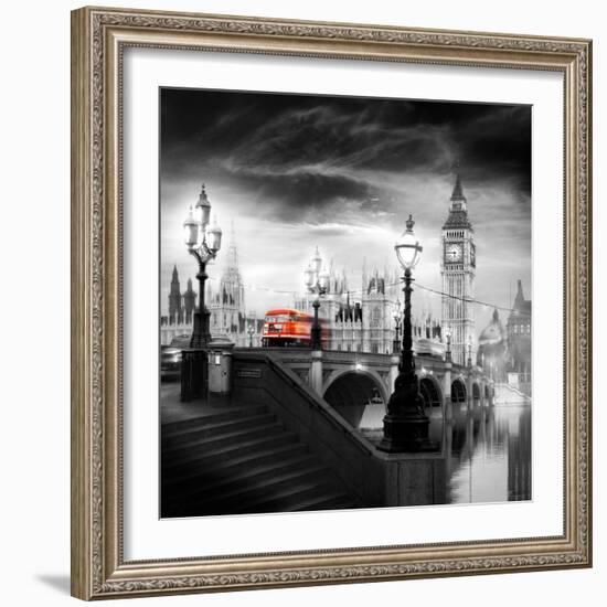 London Bus III-Jurek Nems-Framed Art Print