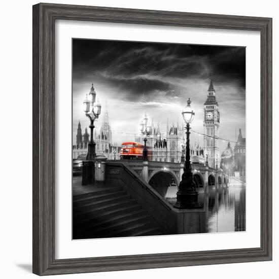 London Bus III-Jurek Nems-Framed Art Print