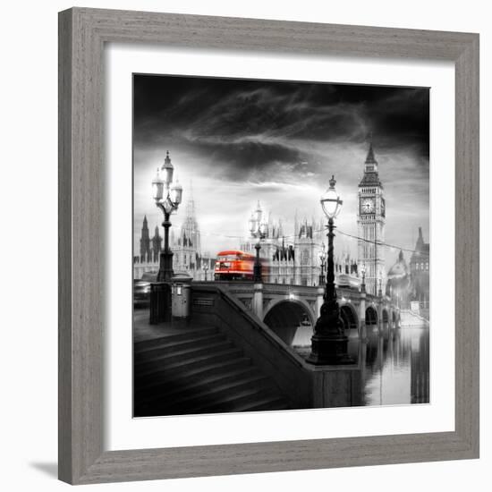 London Bus III-Jurek Nems-Framed Art Print