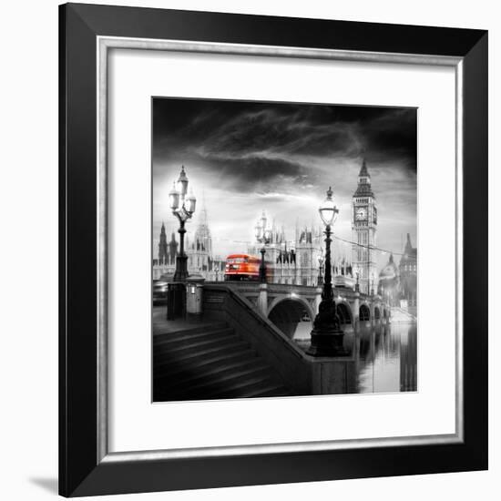 London Bus III-Jurek Nems-Framed Art Print