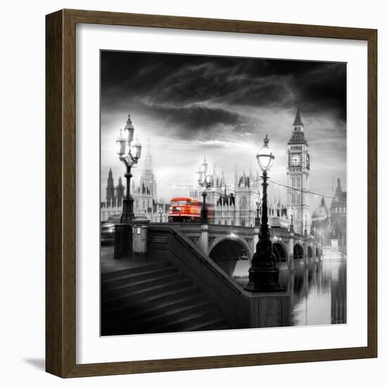 London Bus III-Jurek Nems-Framed Art Print