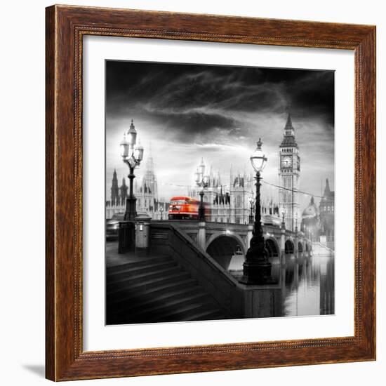 London Bus III-Jurek Nems-Framed Art Print