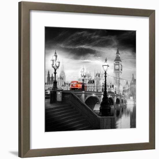 London Bus III-Jurek Nems-Framed Art Print