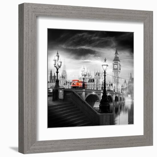 London Bus III-Jurek Nems-Framed Art Print