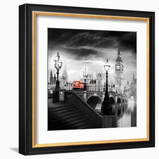 London Bus III-Jurek Nems-Framed Art Print