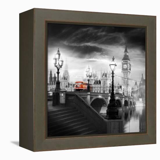 London Bus III-Jurek Nems-Framed Stretched Canvas