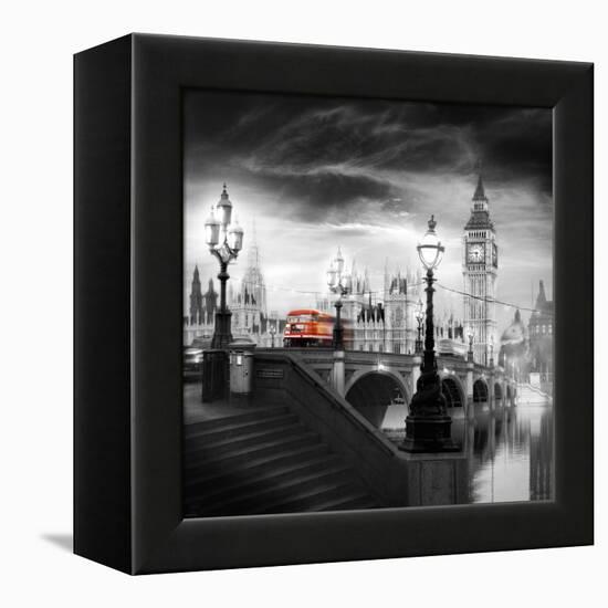 London Bus III-Jurek Nems-Framed Stretched Canvas