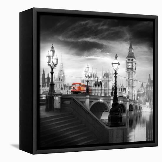 London Bus III-Jurek Nems-Framed Stretched Canvas