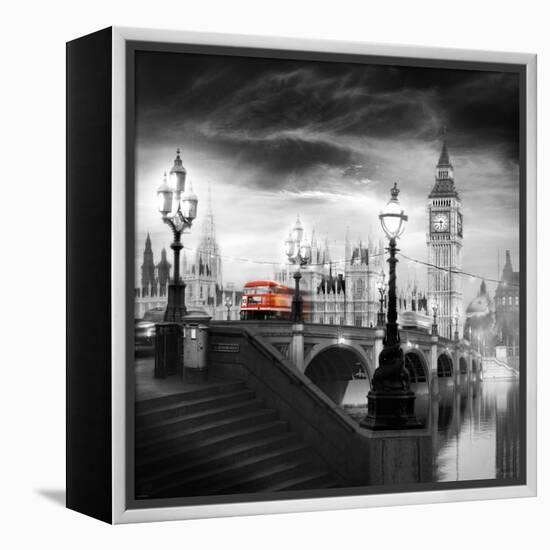 London Bus III-Jurek Nems-Framed Stretched Canvas