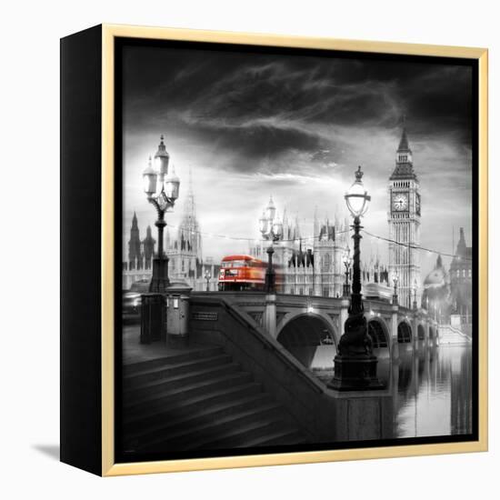 London Bus III-Jurek Nems-Framed Stretched Canvas