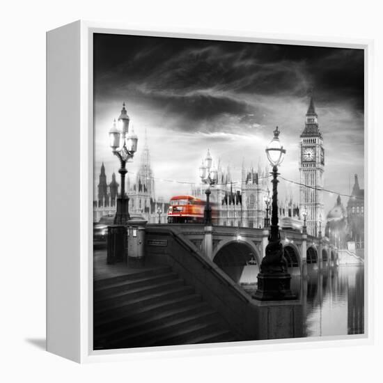 London Bus III-Jurek Nems-Framed Stretched Canvas