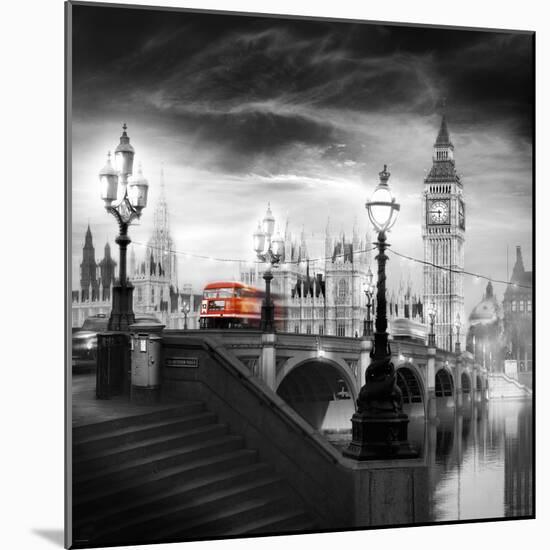 London Bus III-Jurek Nems-Mounted Art Print