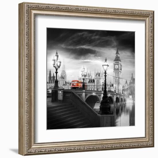 London Bus III-Jurek Nems-Framed Art Print