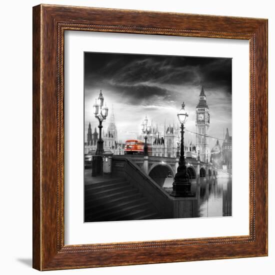 London Bus III-Jurek Nems-Framed Art Print