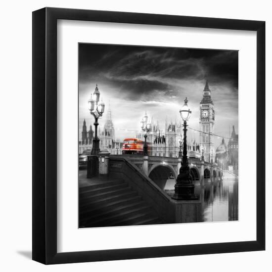 London Bus III-Jurek Nems-Framed Art Print