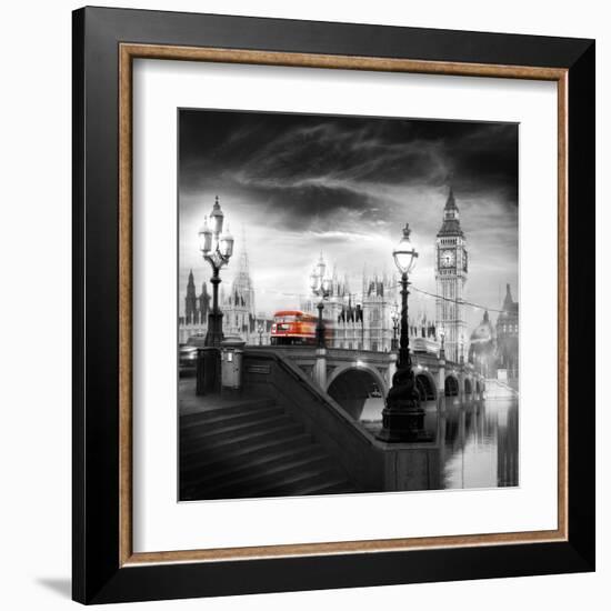 London Bus III-Jurek Nems-Framed Art Print