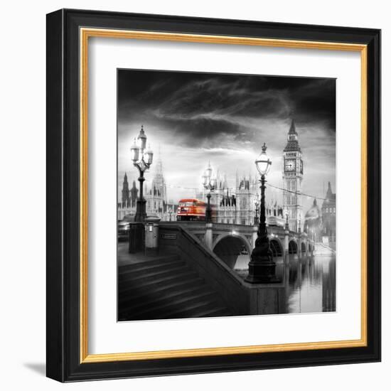 London Bus III-Jurek Nems-Framed Art Print