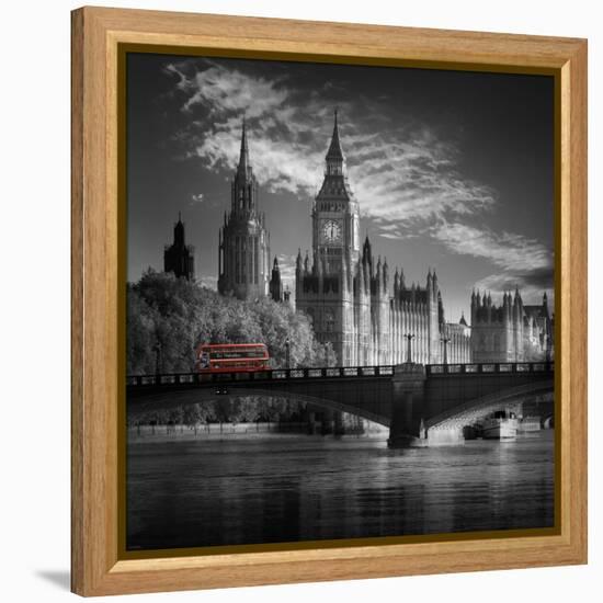 London Bus IV-Jurek Nems-Framed Stretched Canvas