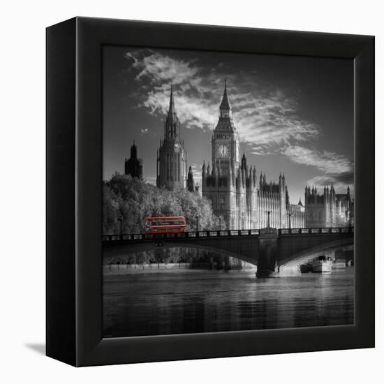 London Bus IV-Jurek Nems-Framed Stretched Canvas