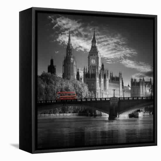 London Bus IV-Jurek Nems-Framed Stretched Canvas