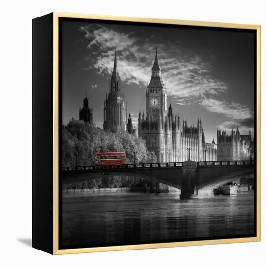 London Bus IV-Jurek Nems-Framed Stretched Canvas