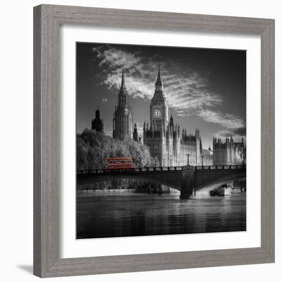 London Bus IV-Jurek Nems-Framed Premium Giclee Print