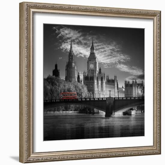 London Bus IV-Jurek Nems-Framed Art Print