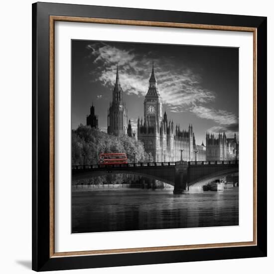 London Bus IV-Jurek Nems-Framed Art Print