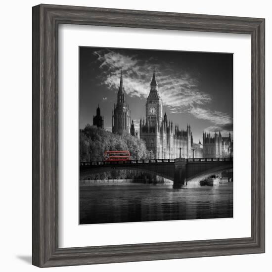 London Bus IV-Jurek Nems-Framed Art Print