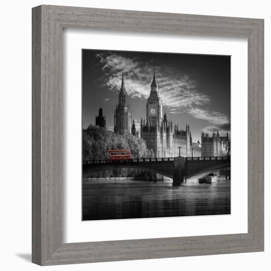 London Bus IV-Jurek Nems-Framed Art Print