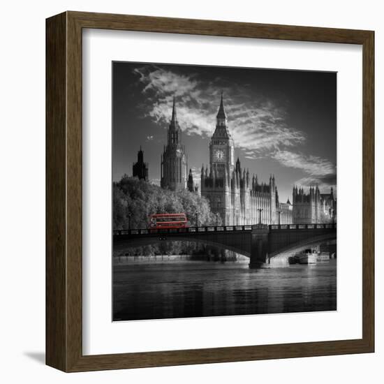 London Bus IV-Jurek Nems-Framed Art Print